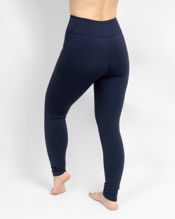 Aya Deep Blue Tight Fit Winter Leggings