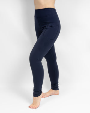 Aya Deep Blue Tight Fit Winter Leggings