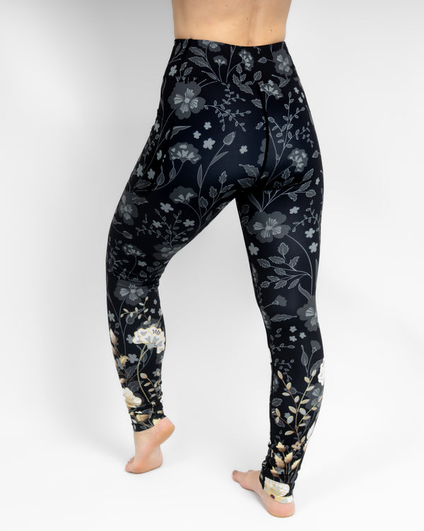 Aya Elegant Floral Tight Fit Winter Leggings