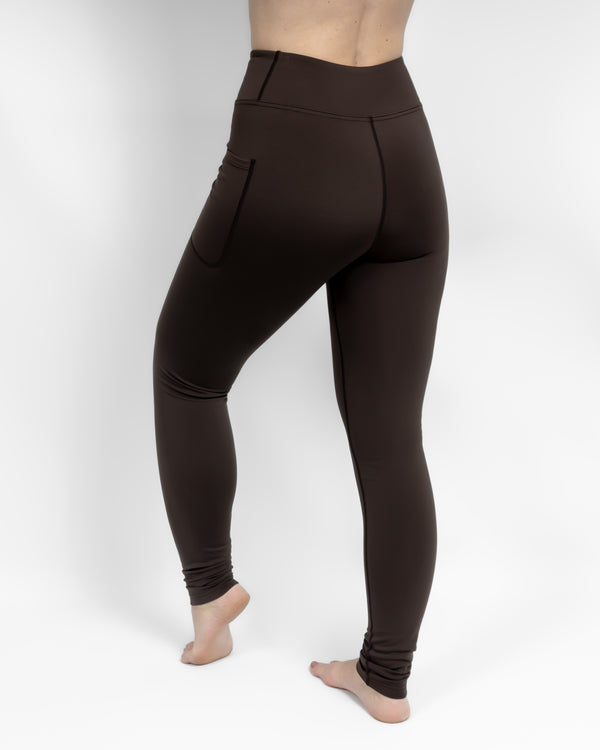 Aya Mocha Brown Tight Fit Winter Leggings