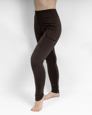 Aya Mocha Brown Tight Fit Winter Leggings