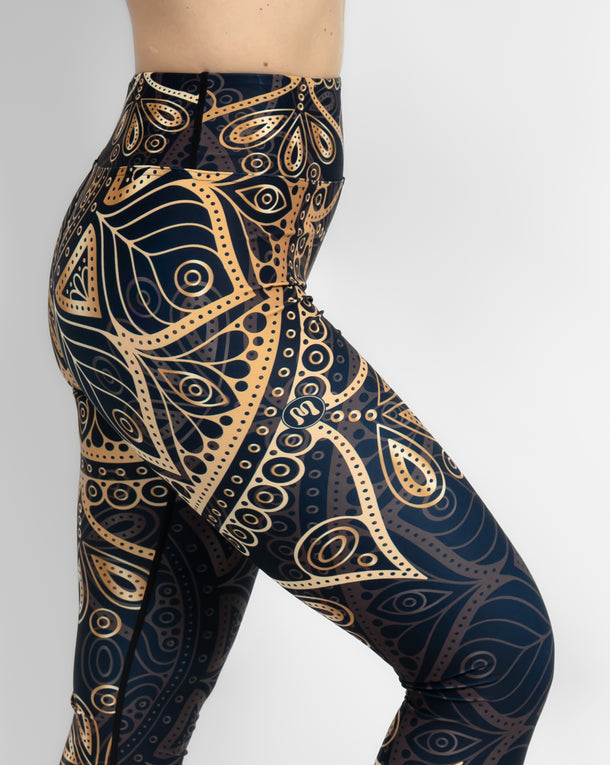 Hope Golden Mandala Leggings Without Pockets