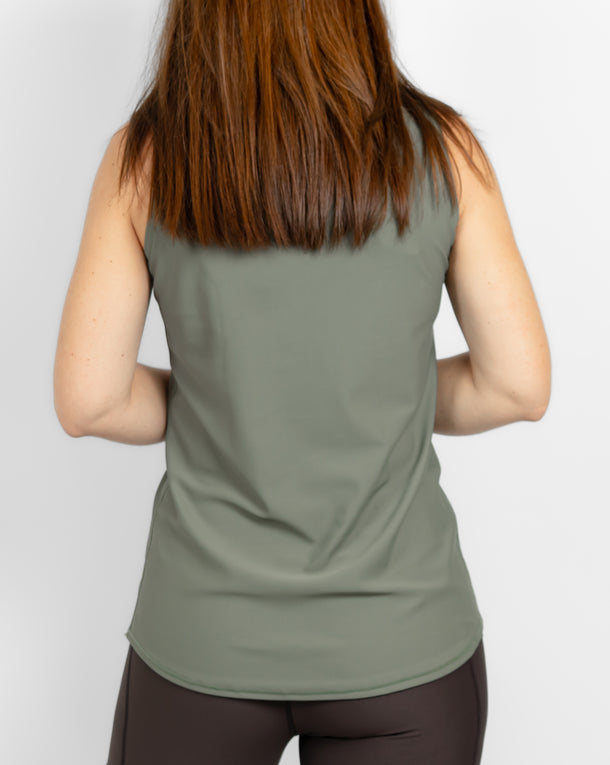 Vigga Fitted Dusty Green Top