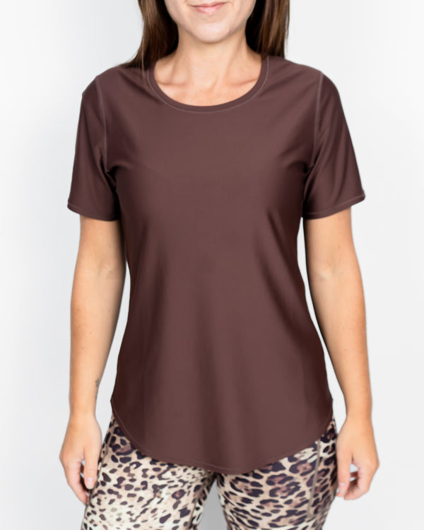 Vigga Fitted Brown T-Shirt