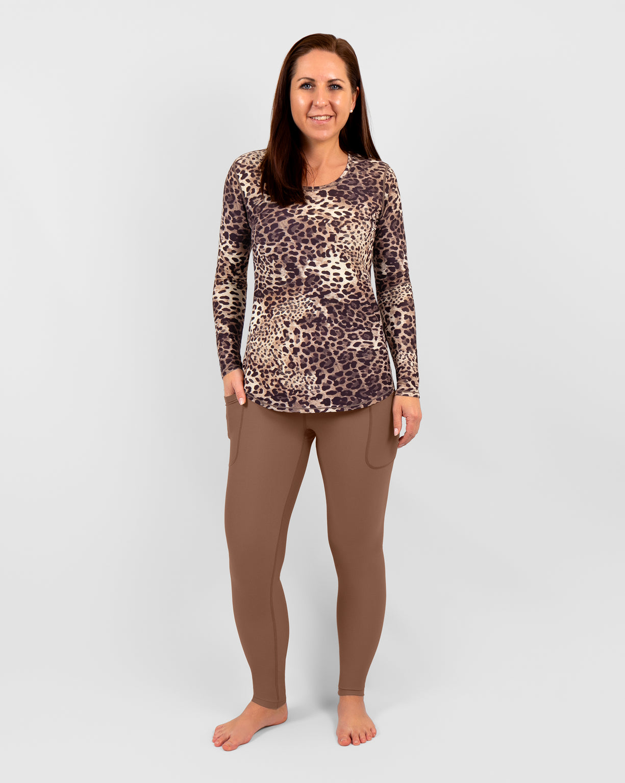 Vigga Fitted Leopard Long-Sleeve