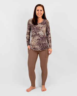 Vigga Fitted Leopard Long-Sleeve